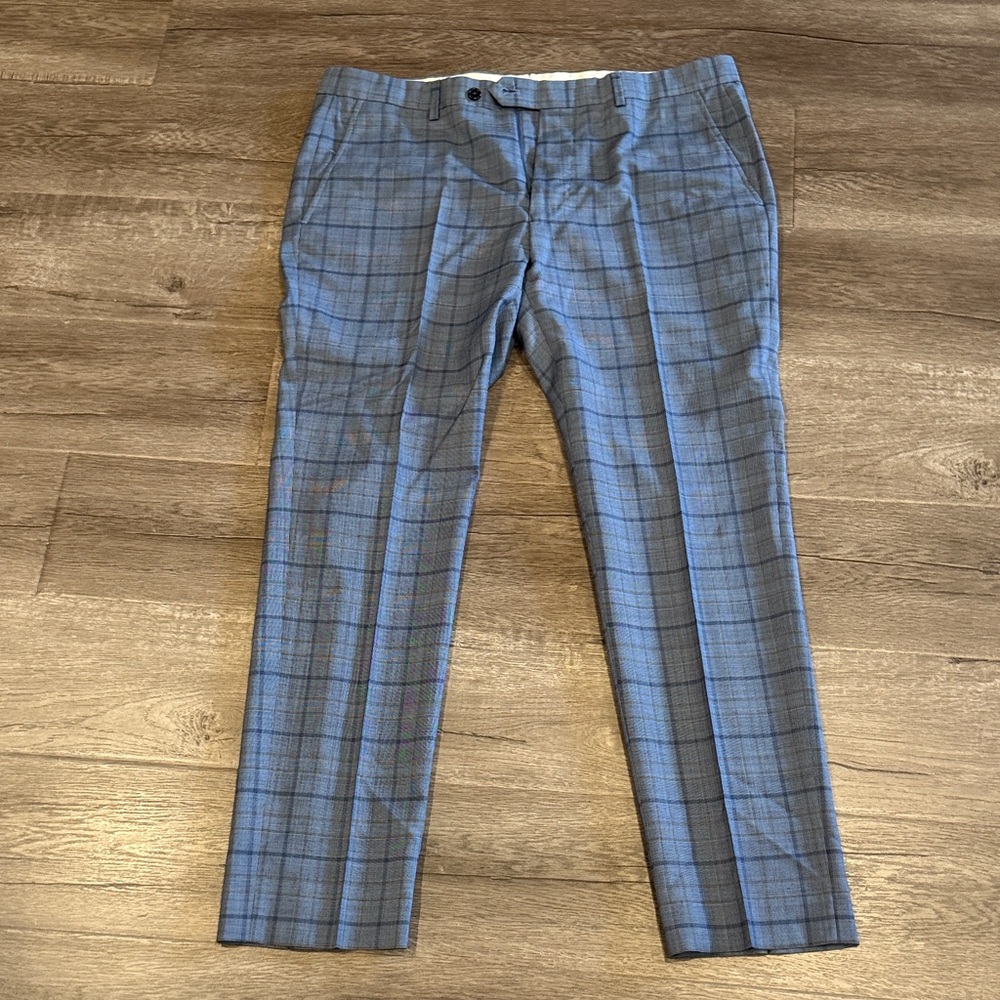 Todd Snyder Blue Checkered Dress Pants